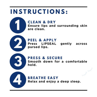 LIPSEAL mouth tape benefits and usage tips infographic